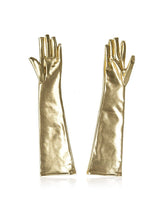 menaful Gold / One Size Erotic Pu Leather Gloves
